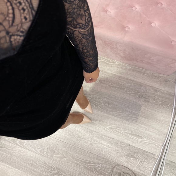 Velvet black dress with lace H&M - Picture 7 of 8